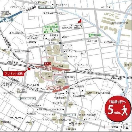 アリオッソ船橋の地図
