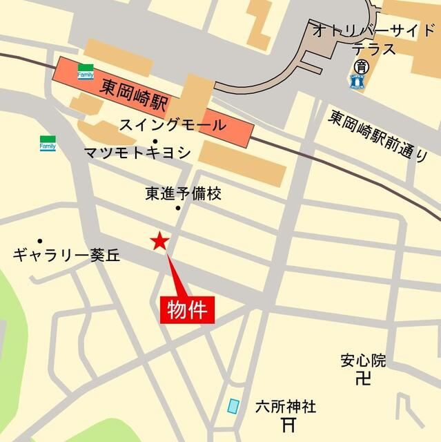 ＳＬＲ東岡崎駅前の地図