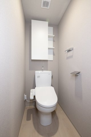 スカイグランデ津田沼のトイレ|落ち着いた色調のトイレです
