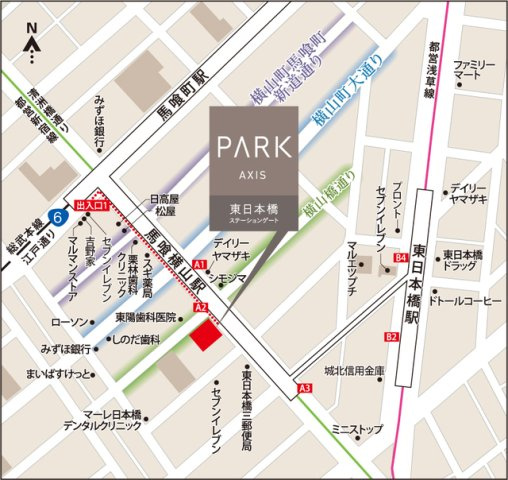 パークアクシス東日本橋ステーションゲートの地図