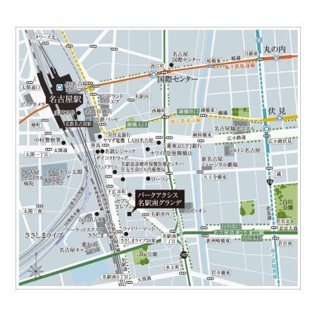 パークアクシス名駅南グランデの地図