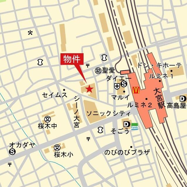 大宮スカイ＆スクエア　ザ・タワーの地図