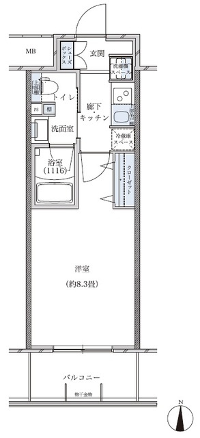 パークアクシス名古屋山王の間取り