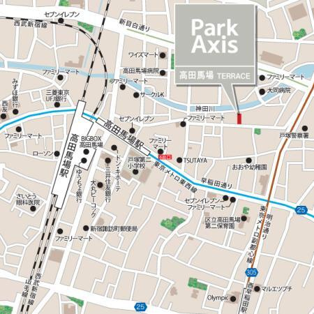 パークアクシス高田馬場テラスの地図