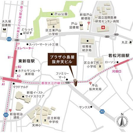 プラザ小島屋抜弁天ビルの地図