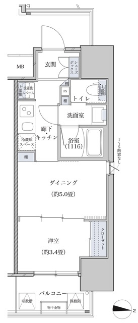 パークアクシス名古屋山王橋の間取り