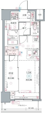 クレヴィスタ名古屋上前津の間取り