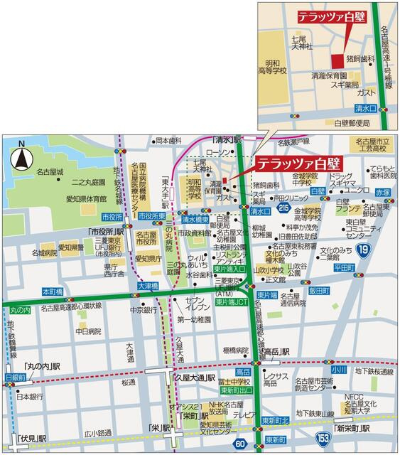 テラッツァ白壁の地図