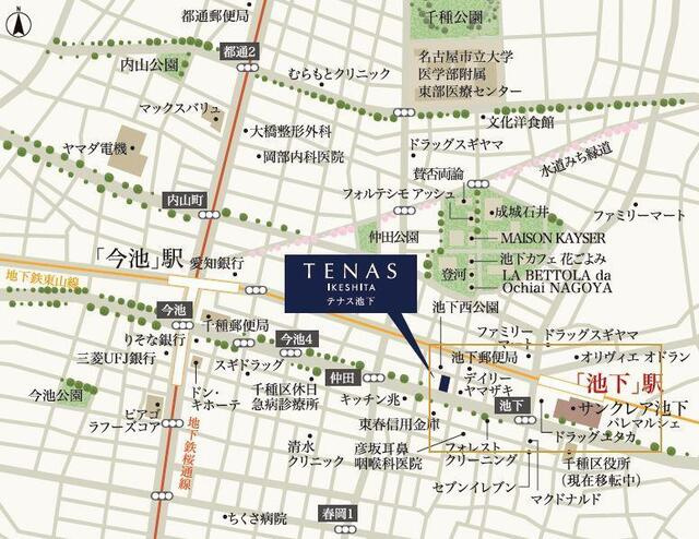 ＴＥＮＡＳ池下（テナス池下）の地図