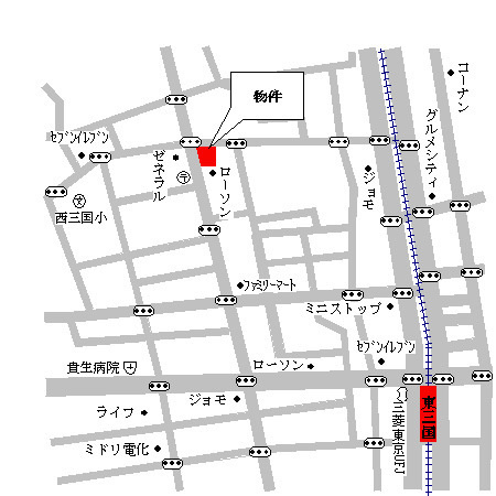 エル・セレーノ東三国の地図