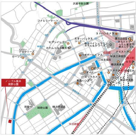 ノーブル横浜岡野公園の地図