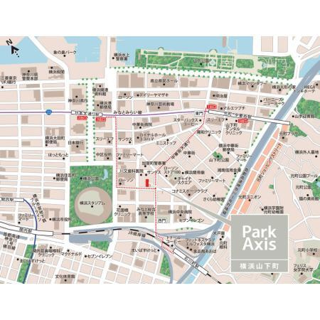 パークアクシス横浜山下町の地図