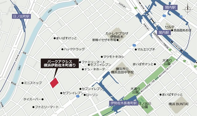パークアクシス横浜伊勢佐木町通りの地図