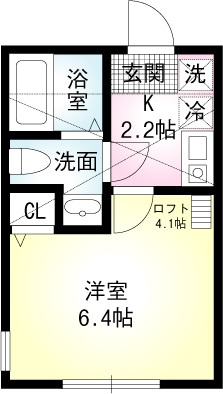 ヴェラハイツ白楽二番館の間取り|間取りです。