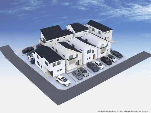 【横浜市戸塚区影取町10-2全5棟新築戸建て】★仲介手数料無料★（東俣野小学校・大正中学校）の外観パース