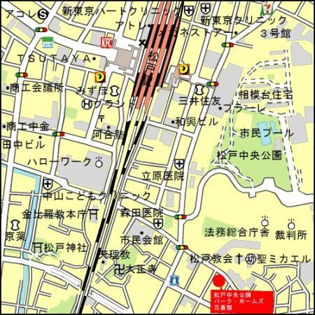 松戸中央公園パーク・ホームズ弐番館の地図