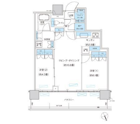 パークシティ柏の葉キャンパス　ザ・ゲートタワー　ウエストの間取り