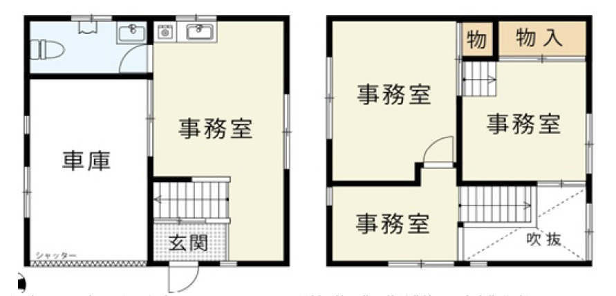 大津市大萱２丁目の店舗の間取り