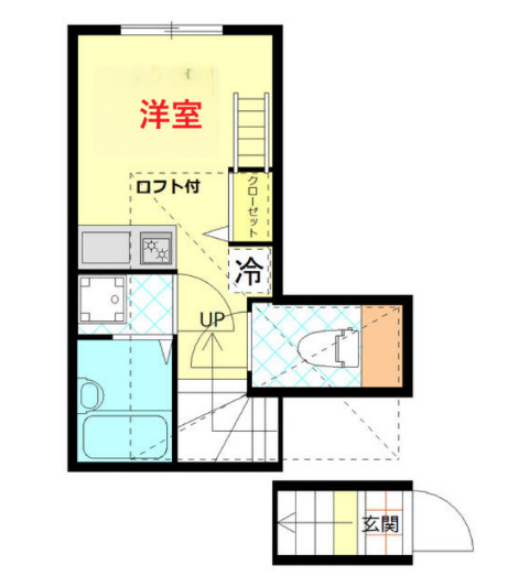 【間取り】 | コンフォールブラン南蒲田 | ロフト付きです