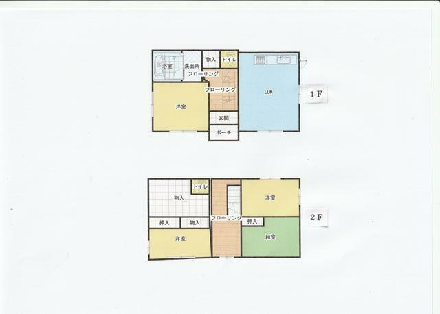 宇都宮市一条１丁目　５LDK　中古住宅の間取り