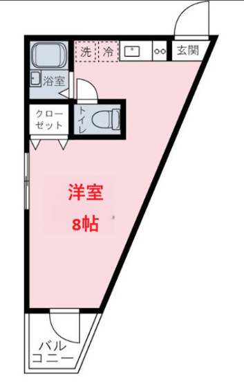 【間取り】 | ラルク アン デエス | 洋室8帖　・インターネット使用料無料