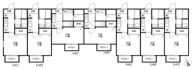 【間取り】 | ブランフルール・イノハナ