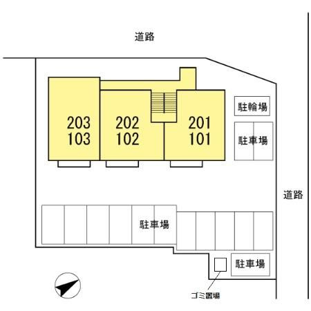 レジデンス・ラフィネ弐番館の区画図
