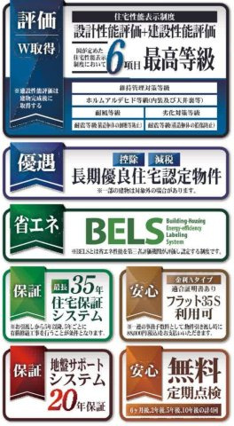 市川市大野町１丁目新築戸建【大野小学校：9分】の構造・工法・仕様|各種税制優遇ある長期優良住宅認定物件・BELS省エネ認定