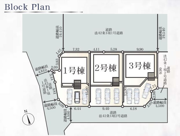 平塚市上平塚新築戸建て　第5-1号棟の区画図|区画図「平塚市上平塚新築戸建て」