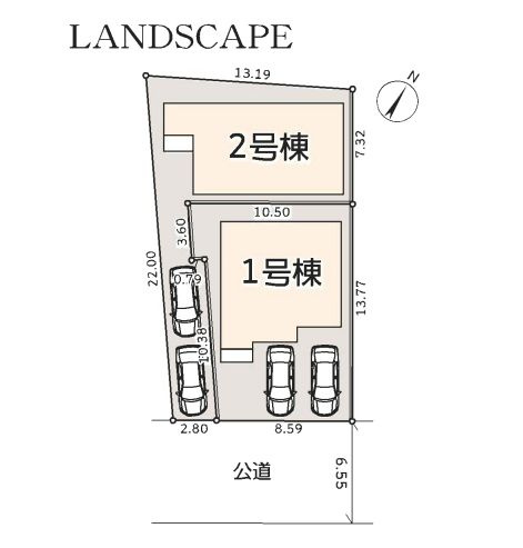 青葉区藤が丘1丁目新築戸建て　第2-2号棟の間取り|区画図「青葉区藤が丘1丁目新築戸建て　第2」