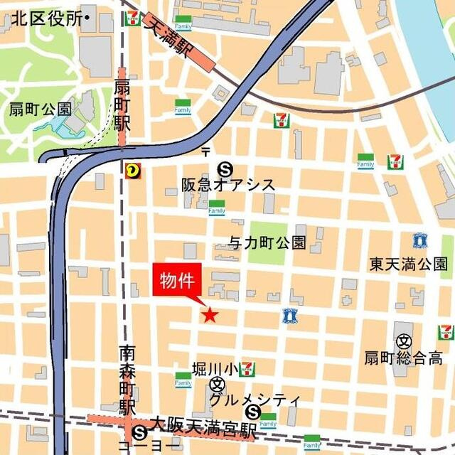 エル・セレーノ大阪天神橋の地図