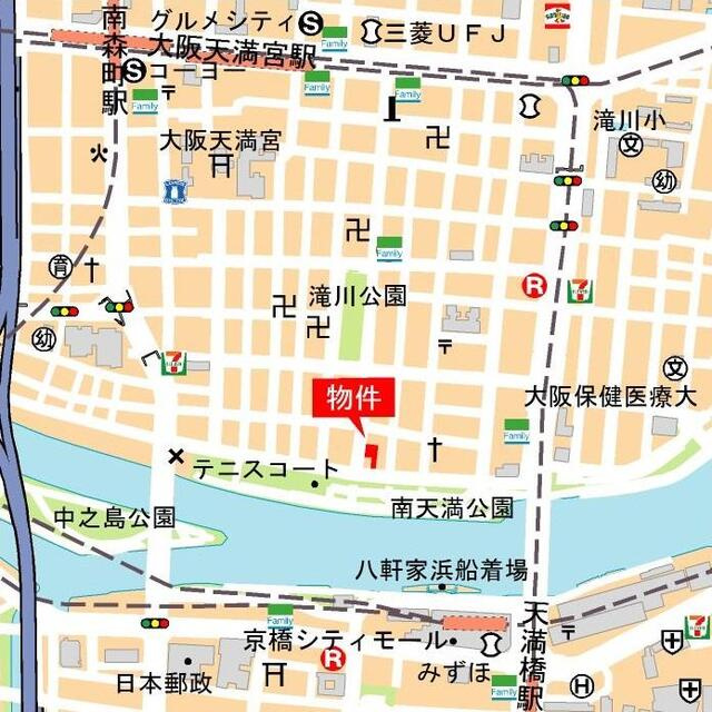 ネットフローラ天満橋の地図