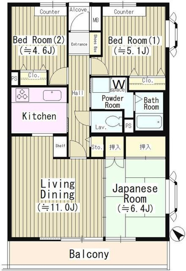 【間取り】 | グリシーヌ高井戸