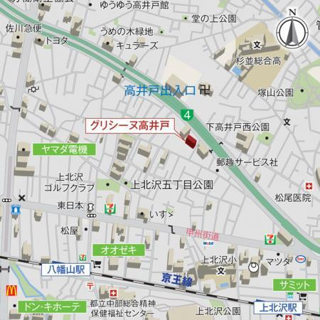 【地図】 | グリシーヌ高井戸