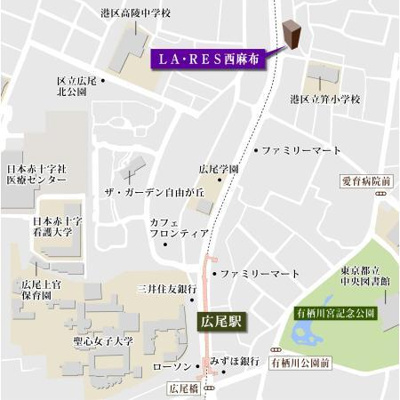 【地図】 | ＬＡ・ＲＥＳ西麻布