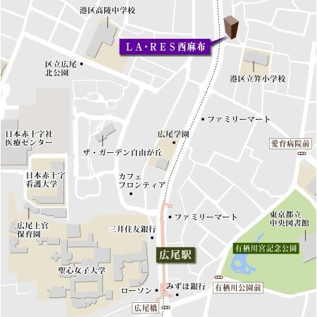 【地図】 | ＬＡ・ＲＥＳ西麻布