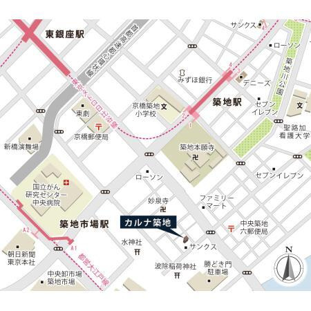 カルナ築地の地図