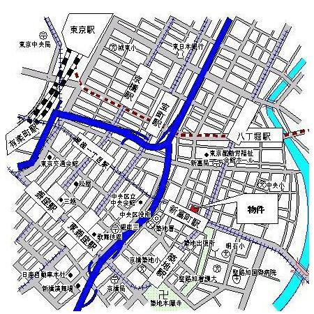 パークアクシス銀座イーストの地図
