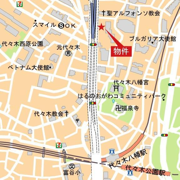 シティテラス代々木公園の地図
