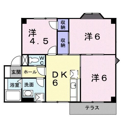 プラドール布施屋Ⅱの間取り