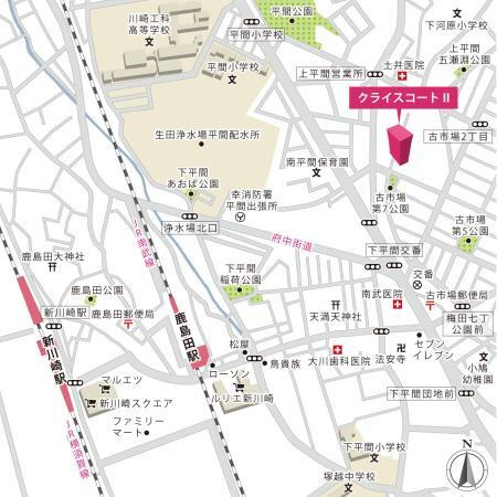 クライスコートⅡの地図