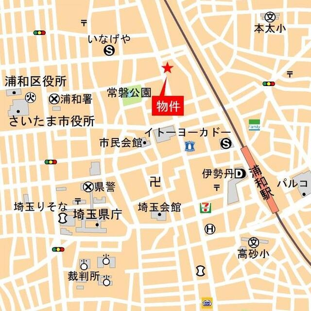 グランパークときわの地図