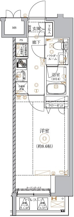 GENOVIA南千住Ⅸskygardenの間取り