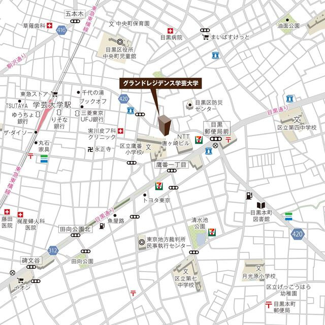 グランドレジデンス学芸大学の地図