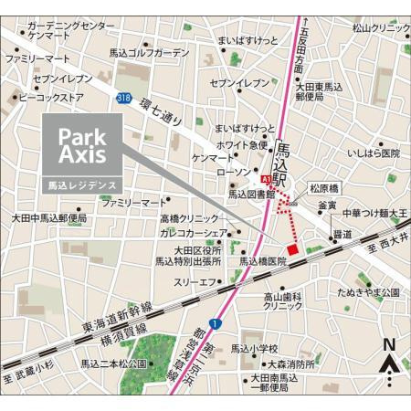 パークアクシス馬込レジデンスの地図
