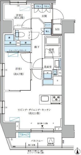 パークアクシス大森山王の間取り