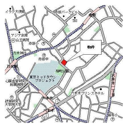 パークアクシス六本木檜町公園の地図