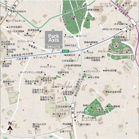 パークアクシス南青山七丁目の地図