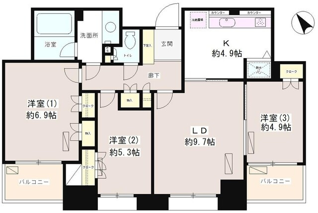 フルール田町の間取り