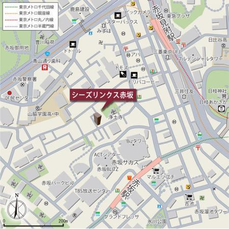 シーズリンクス赤坂の地図